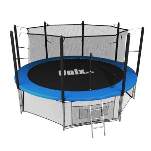 Батут Unix Line Classic 14 ft Inside (синий/зеленый)