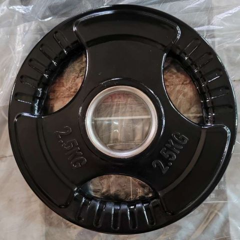 Диск обрезиненный тренировочный с тройным хватом OKPRO OK2005 25 кг
