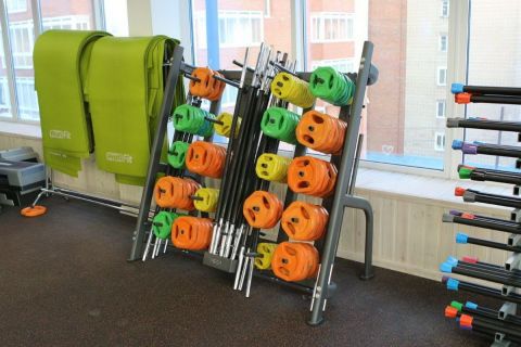 Штанга для аэробики PROFI-FIT 20090, обрезиненные диски (1,25 кг; 2,5 кг; 5 кг) по 2шт