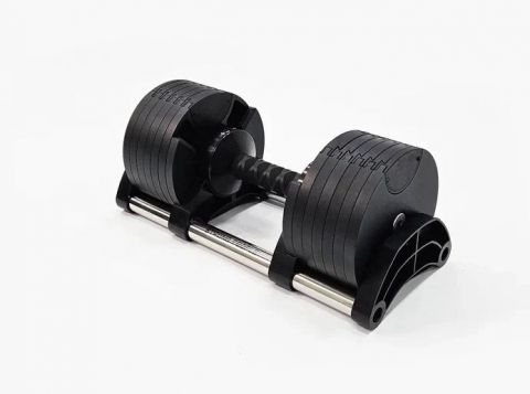 Гантель регулируемая StrongPeople 24 кг (черная, шаг 2 кг)
