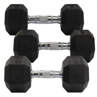 Гантельный ряд гексагональный FITNESSPORT от 2.5 до 25кг (10 пар) 