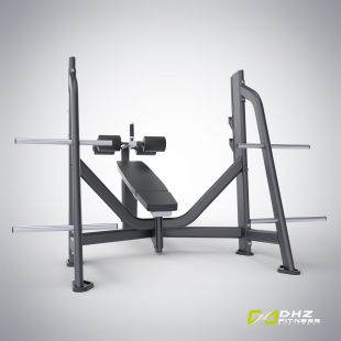 E-7041 Скамья-стойка для жима под углом вниз (Olympic Decline Bench)